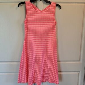 Jessica Simpson Pink Ribbed Striped Sleeveless Maternity Dress